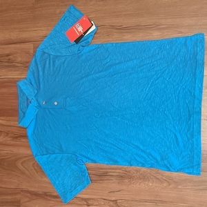 PGA Eco heather blue sea star golf shirt